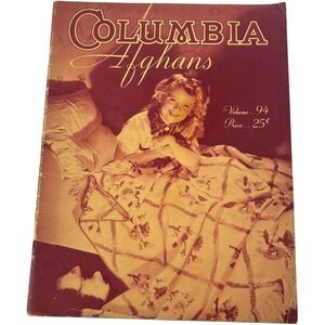 Vintage Columbia Afghans Volume 94 Crochet Knitting Pattern Booklet